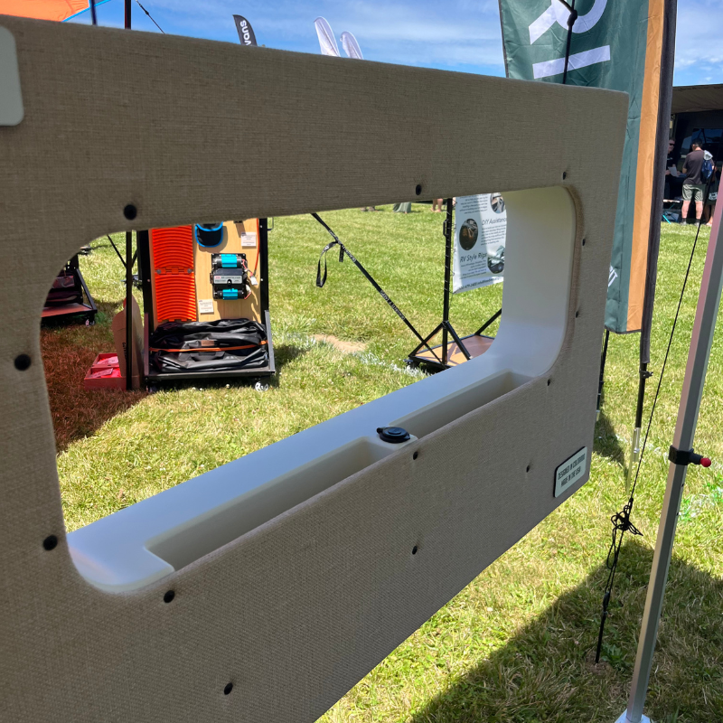Mercedes Sprinter 10x33 Bunk Window Trim Ring with Storage Cubbies GoCode