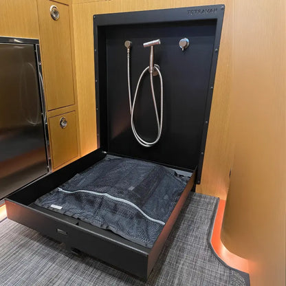 Tetravan Folding Shower 2.1 with Magnetic Curtain GoCode