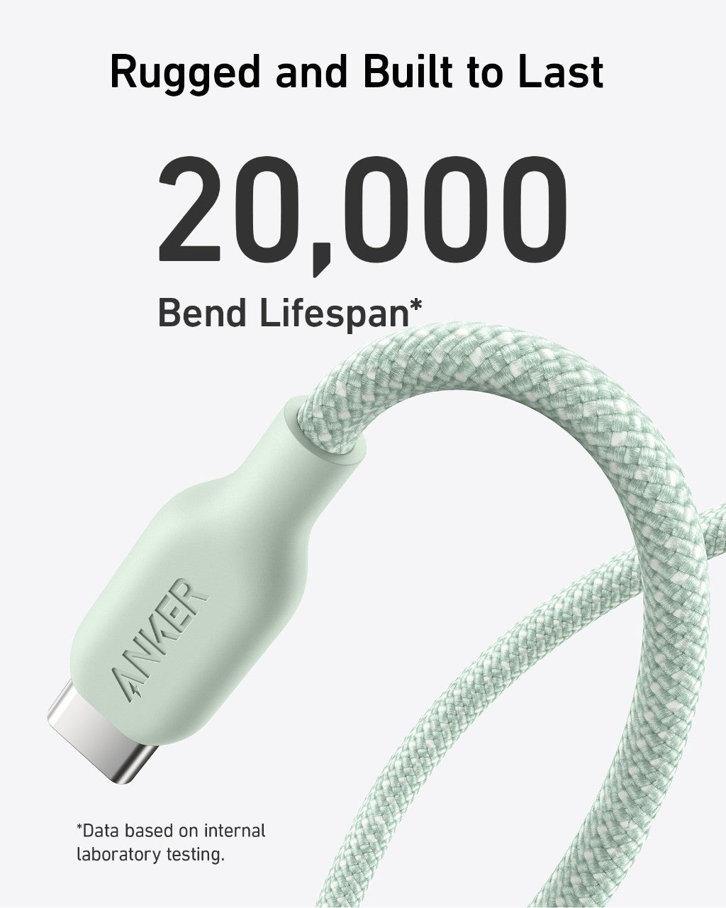 Anker <b>543</b> USB-C to USB-C Cable (Bio-Braided,6 ft)