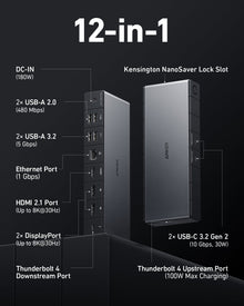 Anker <b>778</b> Thunderbolt Docking Station (12-in-1, Thunderbolt 4)