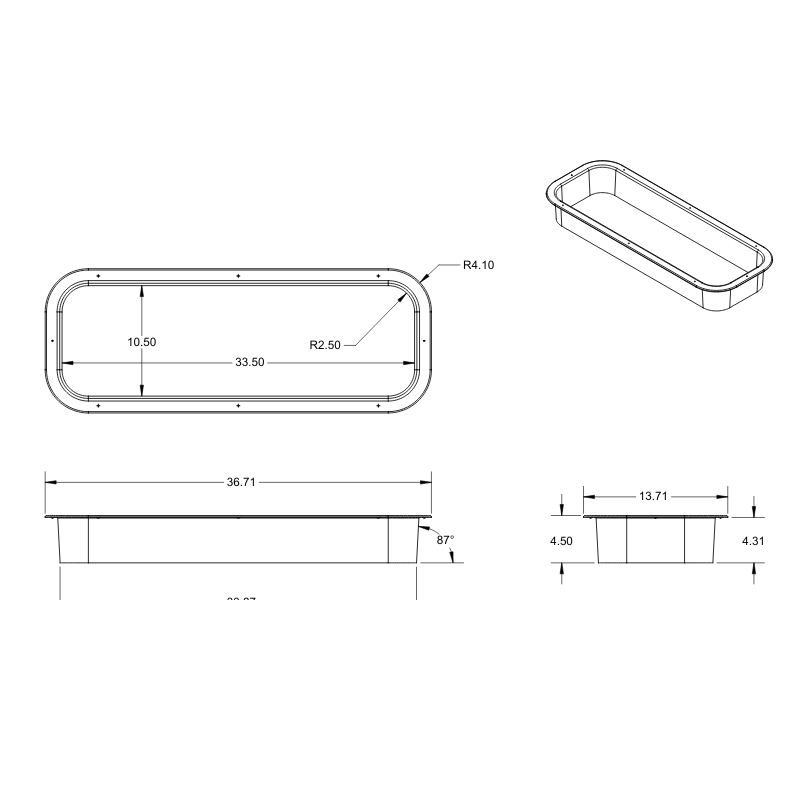 Ford Transit Rear Half-Slider Window Trim Ring GoCode