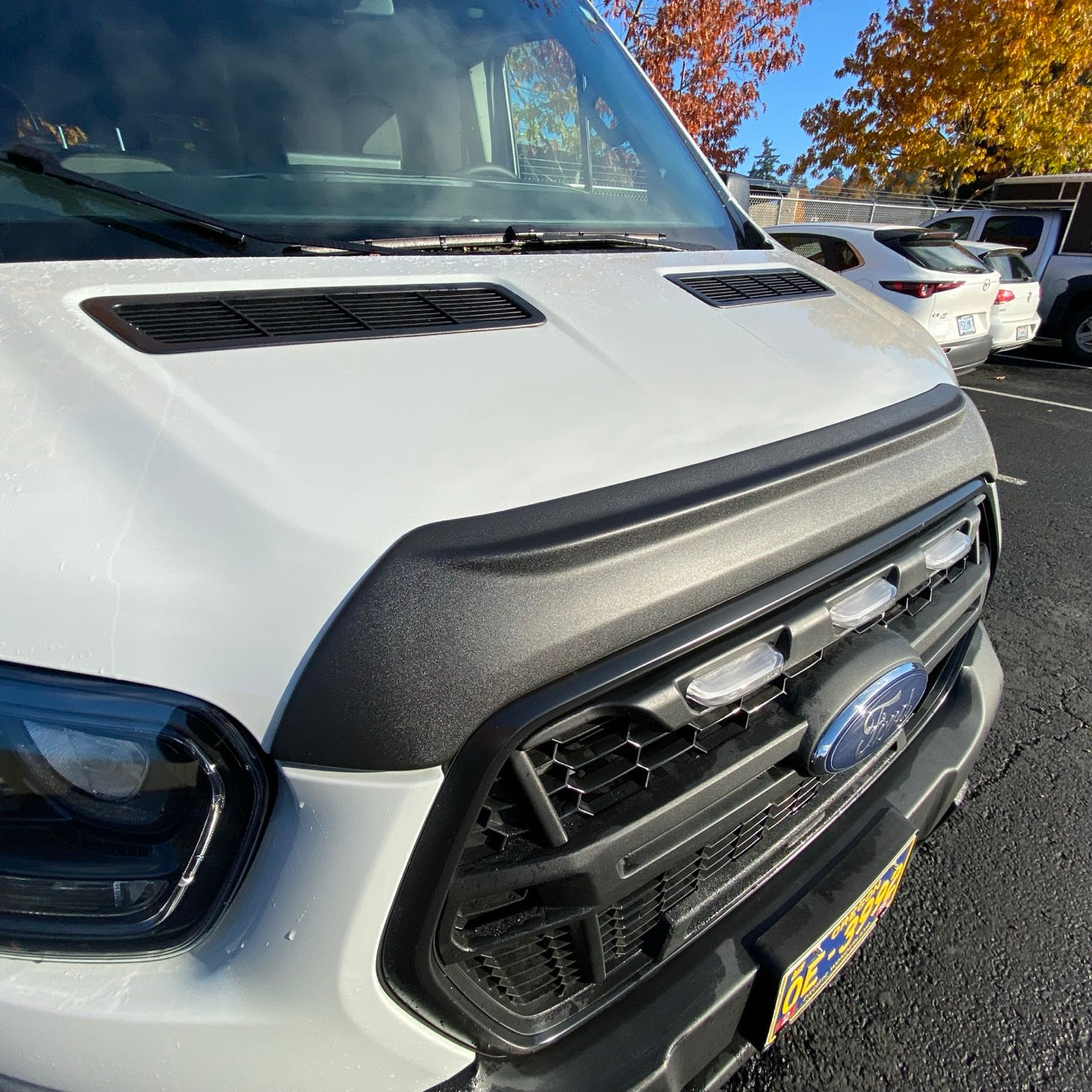 Aero Hood Spoiler for Ford Transit 2021+ – Paint Protection and Debris Deflection