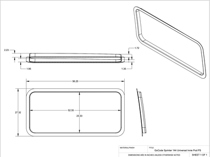 Sprinter 144 Innie Pocket Sleeper Pair (Rear Quarter Window Trim Rings) GoCode