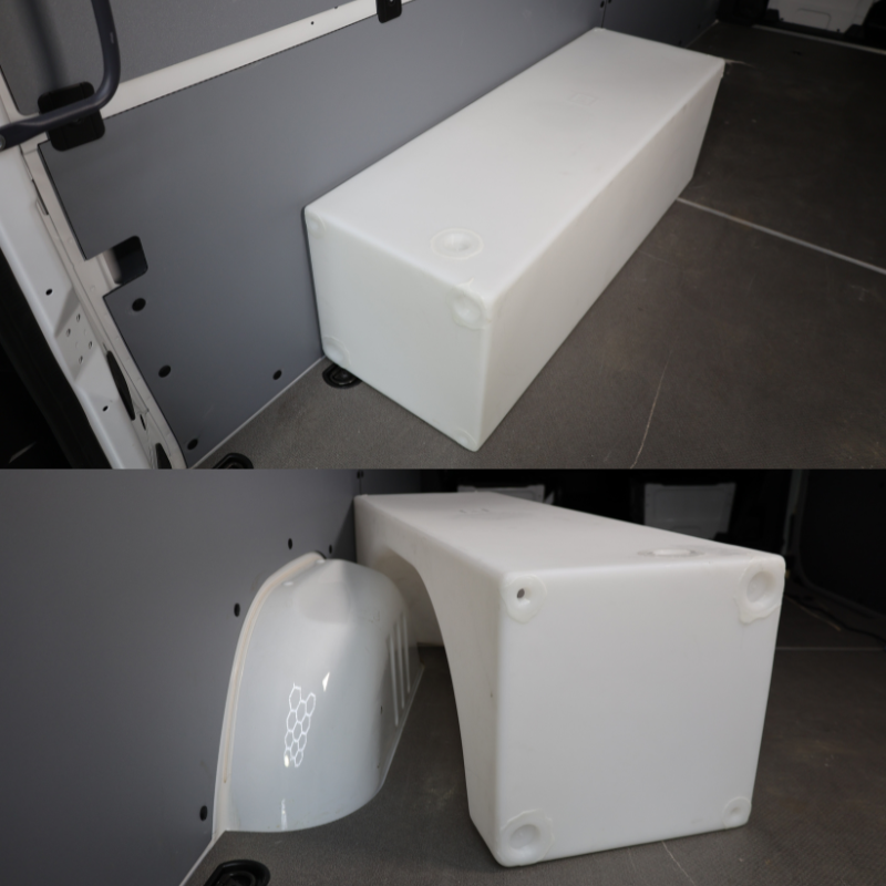 NW Conversions 36 Gallon Wheel Well Water Tank - Centered (SP-C-36) GoCode