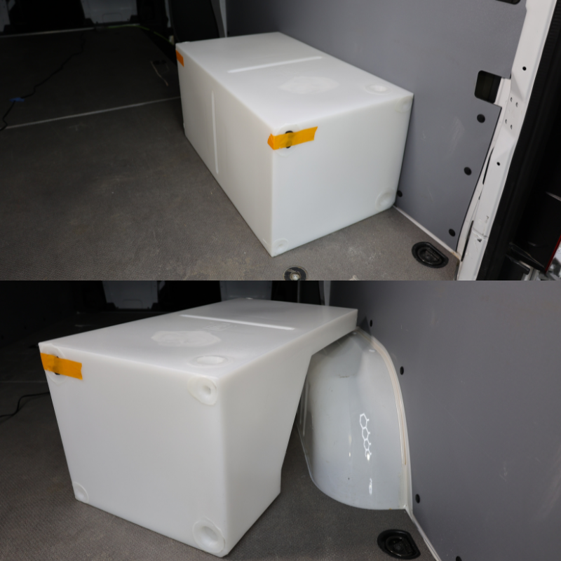 NW Conversions 22 Gallon Wheel Well Water Tank - Right (SP-R-22) GoCode