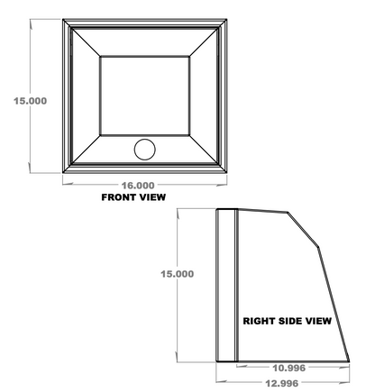 16" Upper Cabinet - Angled