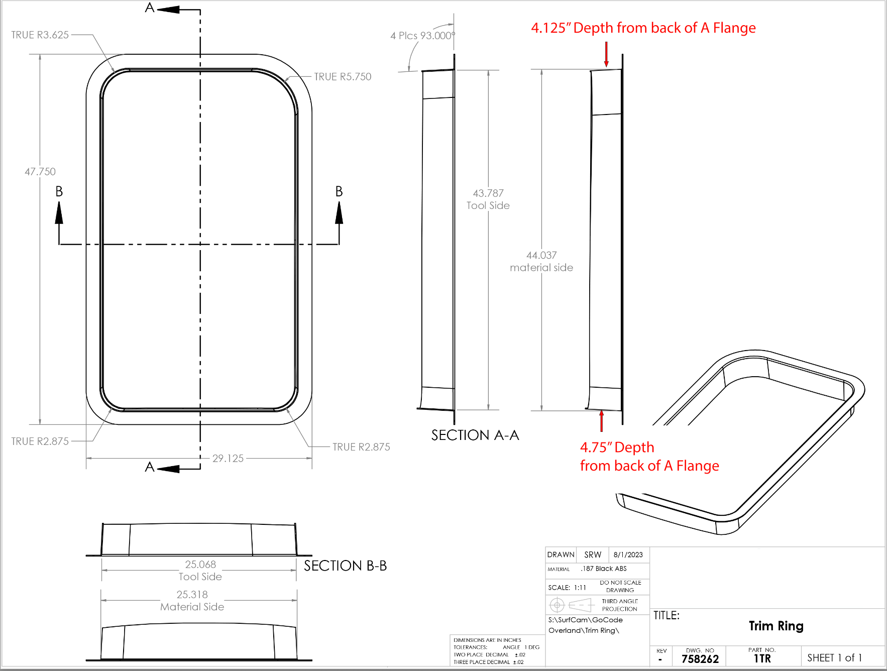 Ford Transit Window Driver Forward AMA Trim Ring GoCode