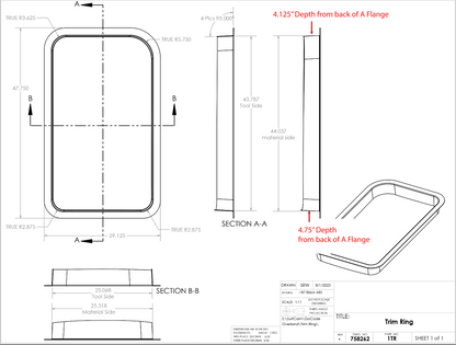 Ford Transit Window Driver Forward AMA Trim Ring GoCode