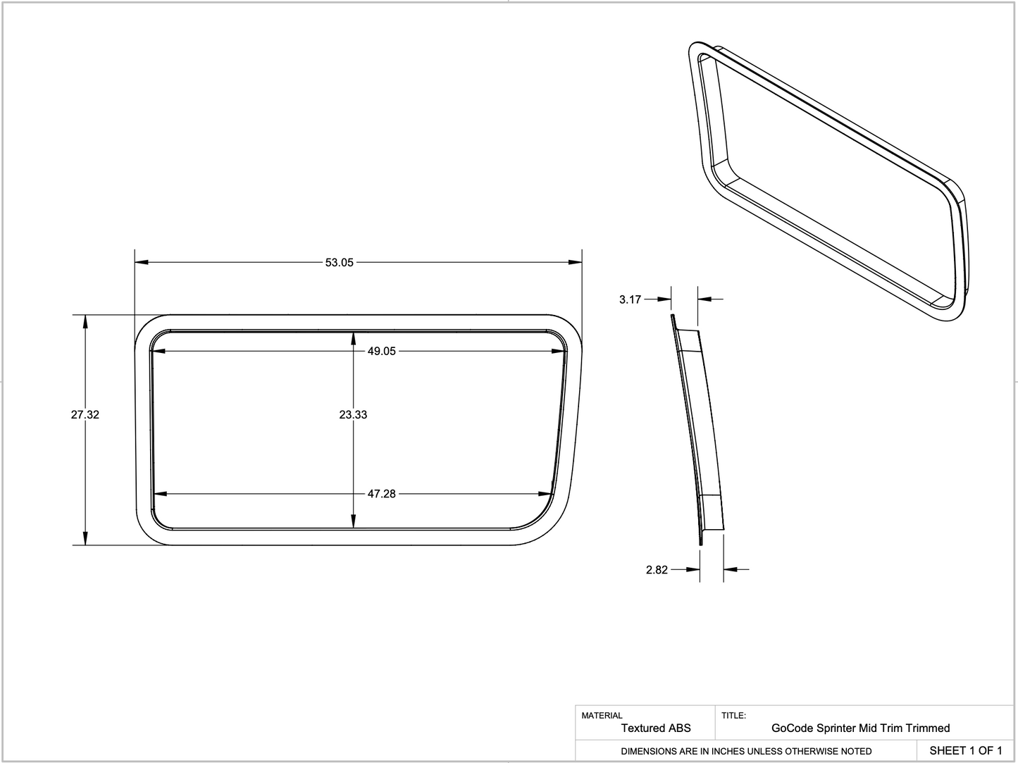 Mercedes Sprinter Universal Driver Mid Trim Ring GoCode