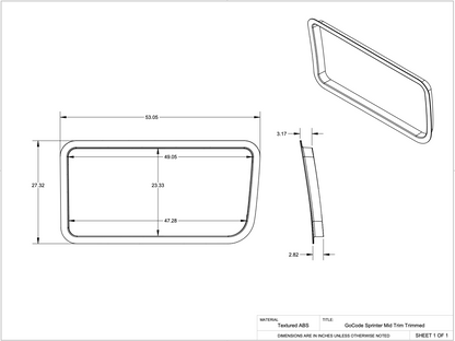 Mercedes Sprinter Universal Driver Mid Trim Ring GoCode