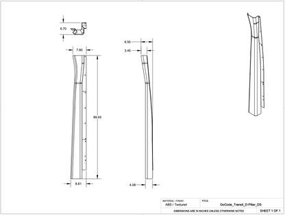 Ford Transit D Pillar Trim Kit GoCode