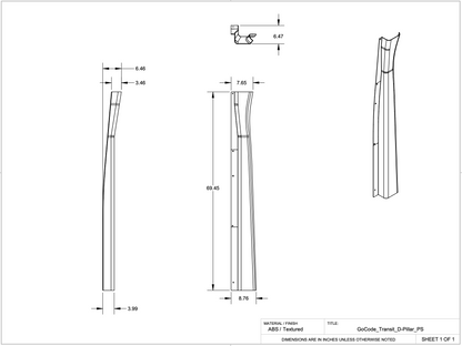 Ford Transit D Pillar Trim Kit GoCode
