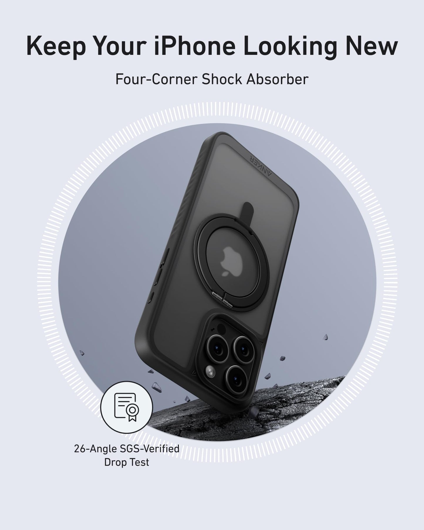 Anker MagGo Magnetic Case with Stand (360° Ring Stand)
