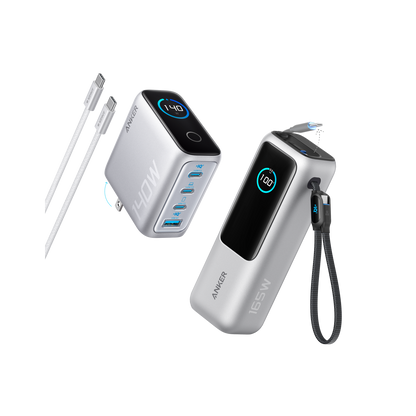 Anker Laptop Power Bank (25K, 165W, Built-In and Retractable Cables) Anker