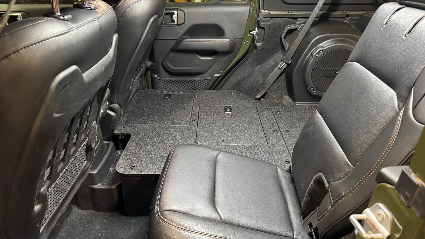 Jeep Wrangler 2018-2023 JLU 4 Door - Second Row Seat Delete Plate System - V2